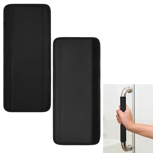 SOKHOND Heat Resistant Door Handle Cover & Protector - Anti-Scald Safety Sleeve for Commercial Business Doors & Summer Use Cool Handle Mitt (2 Black)