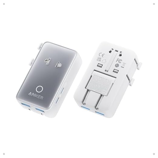 Anker Nano Travel Adapter (1-Pack), 2 USB-C Universal Charger, 20W