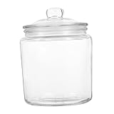 Ipetboom Tarro de Vidrio Transparente para Encurtidos con Tapa Hermética Recipiente para Almacenamiento Diario de Pepinillos y Kimchi Diseño Moderno y Resistente para Cocina
