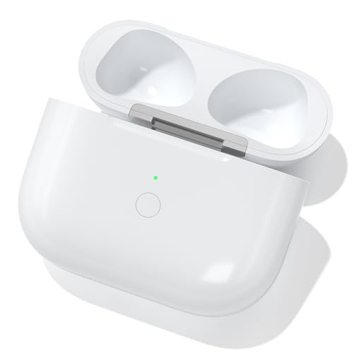 Image of Replacement Charging Case for AirPods 3rd Generation, Only Compatible with AirPod 3rd Gen with Bluetooth Pairing Sync Button (Not for Pro Mmodels), Earbuds Not Included (L-Port)