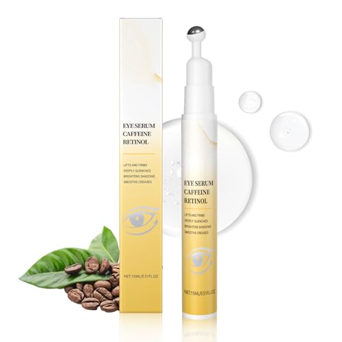 Retinol Caffeine Eye Serum - Anti Aging Eye Serum for Dark Circles and Puffy Eyes - Firming Under E-ye Serum for Lines and Wrinkles - Reduce Dullness & Eye Bags - Anti-Wrinkle & Lifting Eye Treatment