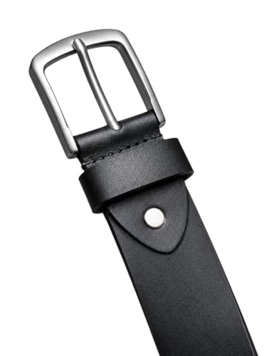 Image of LUQHAD Men's Genuine Leather Belt, Formal & Casual Wear, Rust-Proof Alloy Buckle