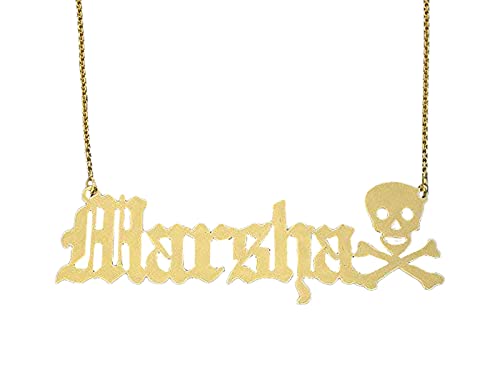 Old English Name Necklace Personalized 