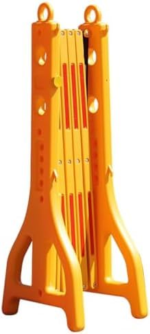 ATRBNCX Blocco di Parcheggio, Barriera Stradale Barricata Espandibile Recinzione Portatile, Barricate di Controllo della Folla Retrattile, Barriere del Vialetto con Striscia Riflettente(Color:Yellow)