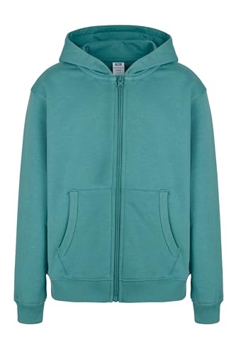 Mukua Byron Kids, Sudadera niños con cremallera y capucha, color Teal, Talla 12/14