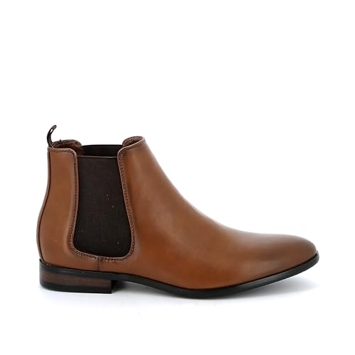 UOMO DESIGN Bottine Chelsea Homme - Carl (42, Cognac P)