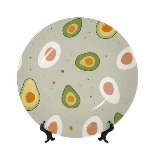 ZSUUGJ Egg And Avocado 10 Inch Ceramic Plate Display Home
