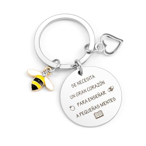QONCV Regalo Profesora, Llaveros Profesora Profesor Profes, Gracias Profesores Maestras Originales Graduacion Regalo