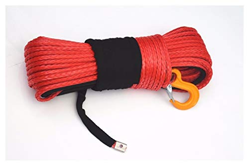 Cable de cabrestante sintético de 10 mm de 10 mm x 45 m para cabrestante eléctrico, 12 cuerdas de remolque, cuerda de cabrestante de barco, cable de plasma
