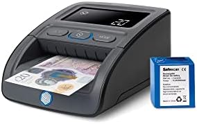Safescan 155-S - Automatic counterfeit money detector for 100% security,Black,15.9 x 12.8 x 8.3 cm