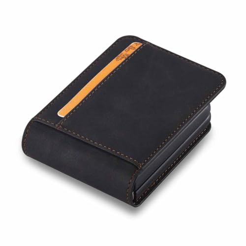 Étui portefeuille Galaxy Z Flip 7 en cuir noir avec fente carte