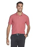 Izod Men's Advantage Performance Short Sleeve Solid Polo (Discontinued by), Real Claret Red, Small