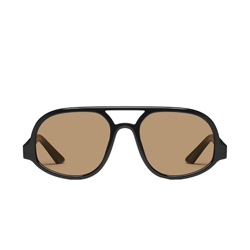 Lunettes de soleil aviateur QUAY protection UV verres noirs homme femme Jet Set