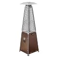 Hiland HLDS032-GTTHG Portable Propane Table Top Pyramid Glass Tube Patio Heater, 9500 BTU, Bronze, SMALL