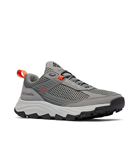 Columbia Men's Hatana Breathe Hiking Shoe, Titanium Grey Steel/Red Quartz, 13