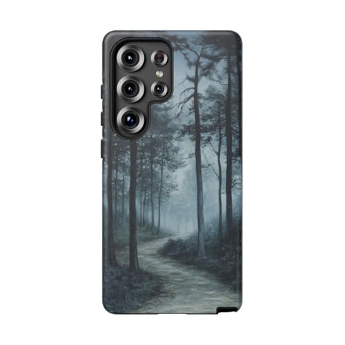 Coque Galaxy S25 Ultra mate anti-rayures bleue motif nature