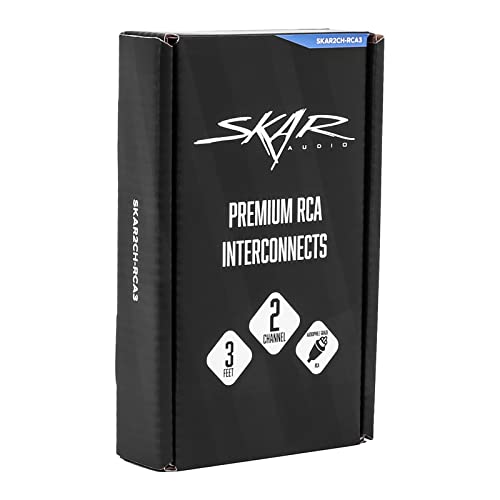 Skar Audio 3-Foot 2-Channel Twisted Pair RCA Interconnect Cable - SKAR2CH-RCA3