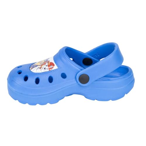Zuecos Infantiles de La Patrulla Canina - Color Azul - Talla 28/29 - Fabricados 100% de EVA - Zuecos Niños - Estampado de La Patrulla Canina - Producto Original Diseñado en España