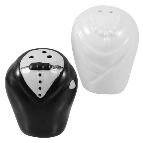 FUNOMOCYA S Pick Ceramic Bridal Pepper Shakers Spice Jars Salt Chicken Essence Chili for Wedding Decor