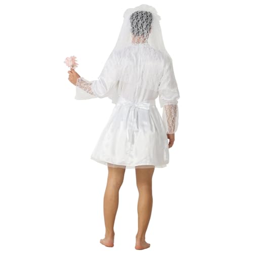 Costume de spectacle en polyester infroissable déguisement scène blanc - 5