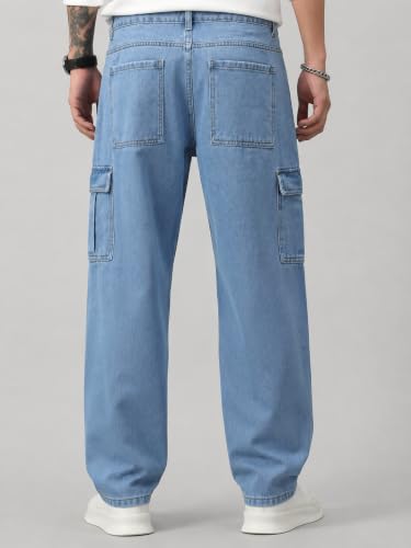 Image of Men's Comfortable Casual Denim Jeans | Men's Solid Straight Fit Jeans | Mid Rise Denim Pants | Regular Fit Stretchable Jeans
