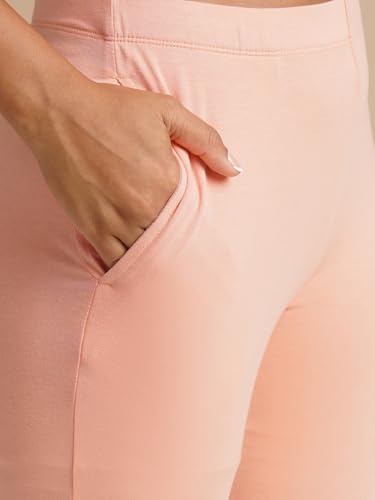 Image of ONE SKY Women Full Length Leggings | Cotton Modal Spandex Blend | High Waist Stretchable & Bio-Washed Fabric | Colour-Lock Technology | Comfortable Leggings for Women