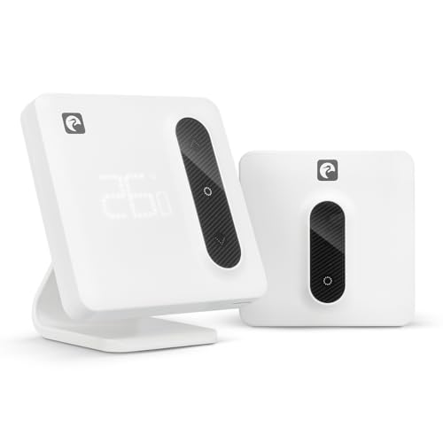 Garza Smart - Termostato Wi-Fi Inteligente para Caldera y Calefacción, con Adaptador, Medidor Consumo, Control táctil, Detección Ventanas Abiertas, Control App y Voz, Alexa/Google, 401367G