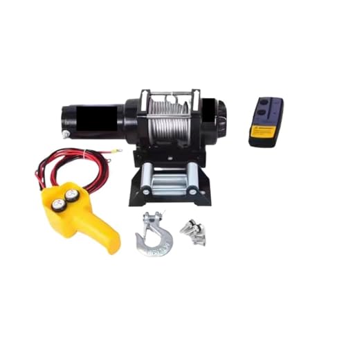 Winche eléctrico 12V 4000 lbs con cuerda sintética y control inalámbrico miniatura 1