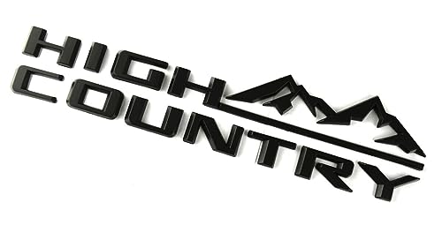 Image of 2021-2023 Chevy Suburban Tahoe High Country Blackout Emblem 3D Badge Nameplate Kit 84719528 (Matte Black)