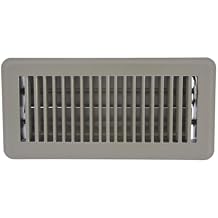 EZ-FLO 4 x 10 Inch Duct Opening Floor Register Vent Cover, One-Way Ventilation Register Diffuser, Solid Steel HVAC Air Vent Cover, Brown, 61602