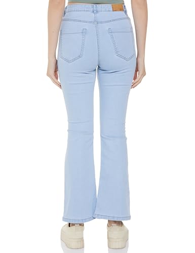 Image of INKD Women's Flared Bootcut Jeans - High-Rise | Enzyme Wash | Classic 5 Pocket Styling | Jeans for Women (Available in Plus Sizes)
