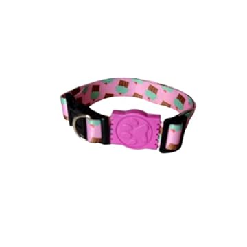 Coleira Para Cachorros, PP, Coleira Ajustável, Cupcake, Passeio e Viagem, Confortável e Resistente