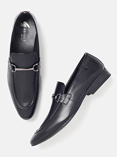 Image of Gabicci Formal Leather Slipon Loafer for Men, Office Wear, Genuine Leather, Buckle Detailing, Style Name Duke