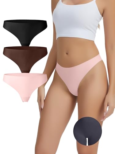 Image of Seamless Camel Toe Thongs for Women Invisible Thong Panty Liners No Show Camel toe G-Strings Workout Underwear