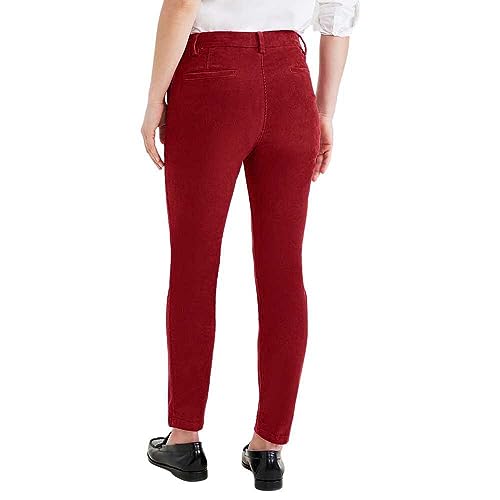 DOCKERS Women's Weekend Chino Skinny Pants, TIBETAN RED, 26W Long, 26 L - Image 2