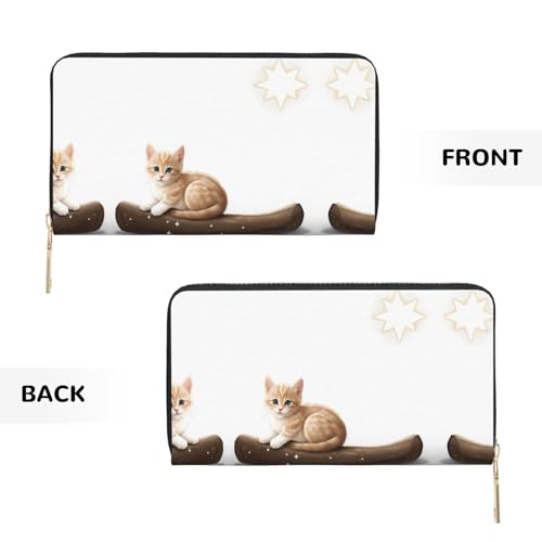 Cartera de mano larga para guardar móvil y llaves sin perder el estilo de gato moderno 2