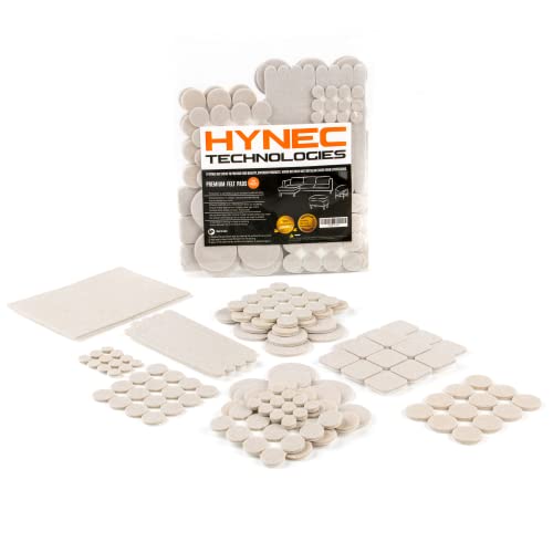Hynec Patins pour Meubles Haut de Gamme en Feutrine Autocollante - Patins Chaises - Kit Moyen avec 7 Tailles Différentes - Patins Meubles Protégeant Le Sol des Pieds de Canapés Cover