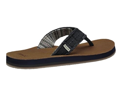 Image of Sanuk Mens Fraid Not Soft Top | Flip Flops for Men | Mens Sandals | Beach Sandals | Supportive & Lightweight | Comfort Footbed