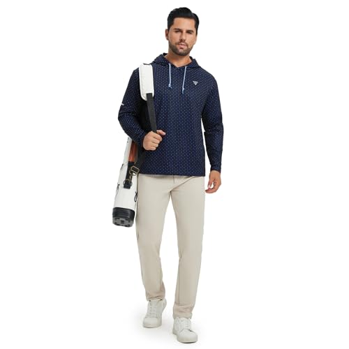 Image of M MAELREG Hoodies for Men Golf Fleece Hooded Sweatshirts Dry Fit Athletic Lightweight Casual Midlayer Mens Hoodies Pullover