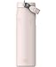 Stanley IceFlow Flip Straw 2.0 Water Bottle 24 oz | Built-In Straw with Larger Opening | Lightweight and Leak Resistant | Insulated Stainless Steel | BPA-Free | Rose Quartz