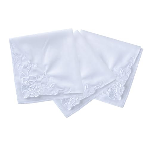 Image of Lace Cotton White Handkerchiefs Perfect Wedding Bulk