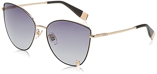 Image of Furla Unisex SFU598 Sunglasses, Gold, 58, gold