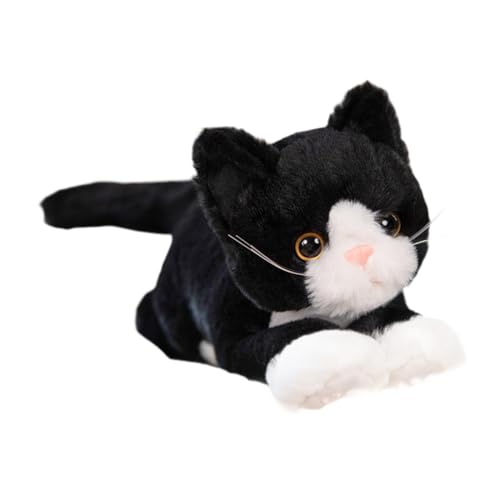 Milageto Suave Juguete de Gato de Peluche para Alegrar Tu Hogar, en y negro, tal como se describe Milageto Suave Juguete de Gato de Peluche para Alegrar Tu Hogar, en y negro, tal como se describe