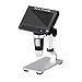 Produktbild Microscopes 4,3"-LCD-Digitalmikroskop-USB-Lupe mit flachem Sockel 1-1000X, stufenloser Vergrößerungszoom, einstellbare Lichtquelle mit 8 LEDs, wiederaufladbare Lithium-Batterie, Kamera-Videorecorder