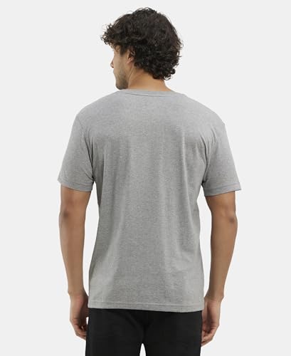 Image of Jockey 2726 Men's Super Combed Cotton Rich Solid V Neck Half Sleeve T-Shirt