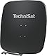 TechniSat SATMAN 65 Plus - Satellitenschüssel (65 cm Sat Anlage, Antenne mit Masthalterung und Halteschelle, vorbereitet für die Aufnahme eines 40 mm LNB) Grau