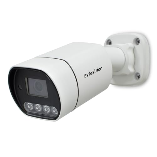 Evtevision Cámara de Seguridad 5MP Bala AHD/TVI/CVI/CVBS 4-en-1, Cámara de Vigilancia Analógica IP67 Impermeable Uso Interior y Exterior, Visión Nocturna 100Pies de Transparente IR
