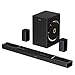 ULTIMEA 5.1.2ch Sound Bar with Dolby Atmos, Surround Sound System for TV with 2 Surround Speakers, Sound Bar for Smart TV, Soundbar with Subwoofer for Home Theater, BT 5.4, HDMI eARC, Skywave F40 Boom
