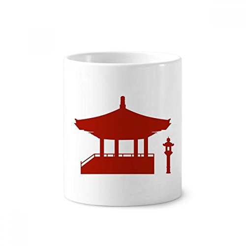 Cadeau pavillon de la Chine culture silhouette gobelet céramique blanc 350ml pour anniversaire