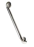 NRS Healthcare Polished Stainless Steel Grab Rail - 45 cm (18 inch) Length, Chrome